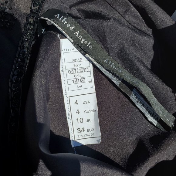 Vintage Alfred Angelo Short Sleeve One-Piece Special Occasion Evening Gown - Picture 11 of 16